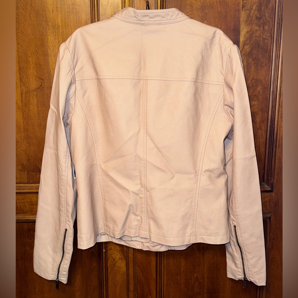 NWT Kaari Blue Vegan Leather Jacket, size XL - Picture 9 of 14